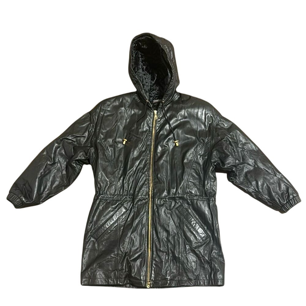 Wilsons Leather Women's Thinsulate Hooded Parka Jacket black size‎ Small  90s
